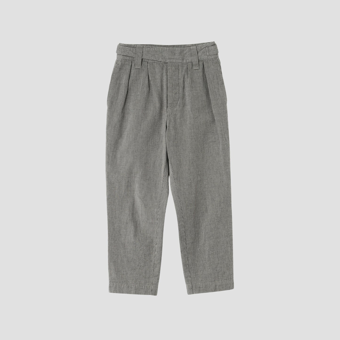 CHEF CHECK COTTON LINEN TROUSERS