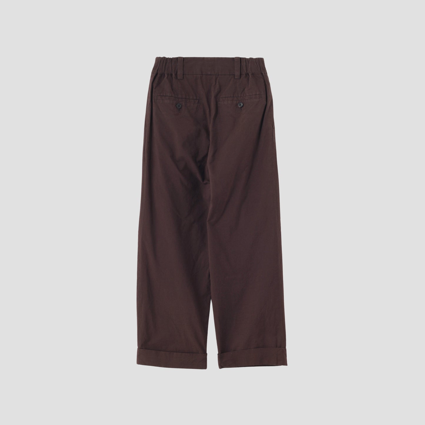 MATT COTTON SILK POPLIN TROUSERS