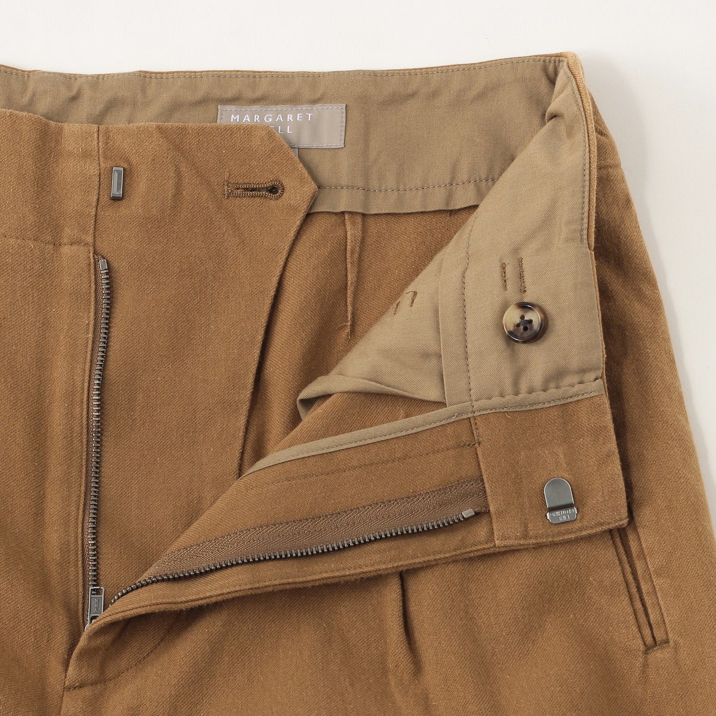 WASHED COTTON TWILL TROUSERS