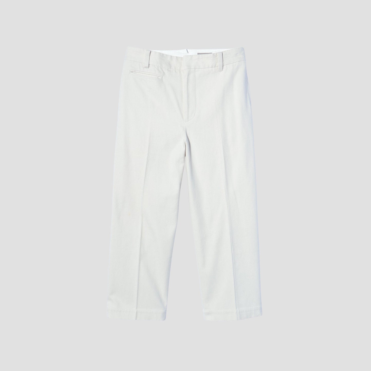 WASHED COTTON TWILL TROUSERS