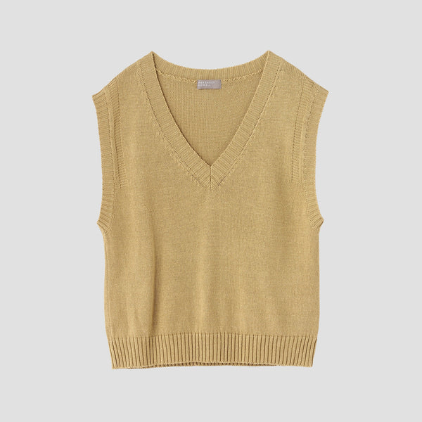 LINEN COTTON SILK SLIPOVER KNIT