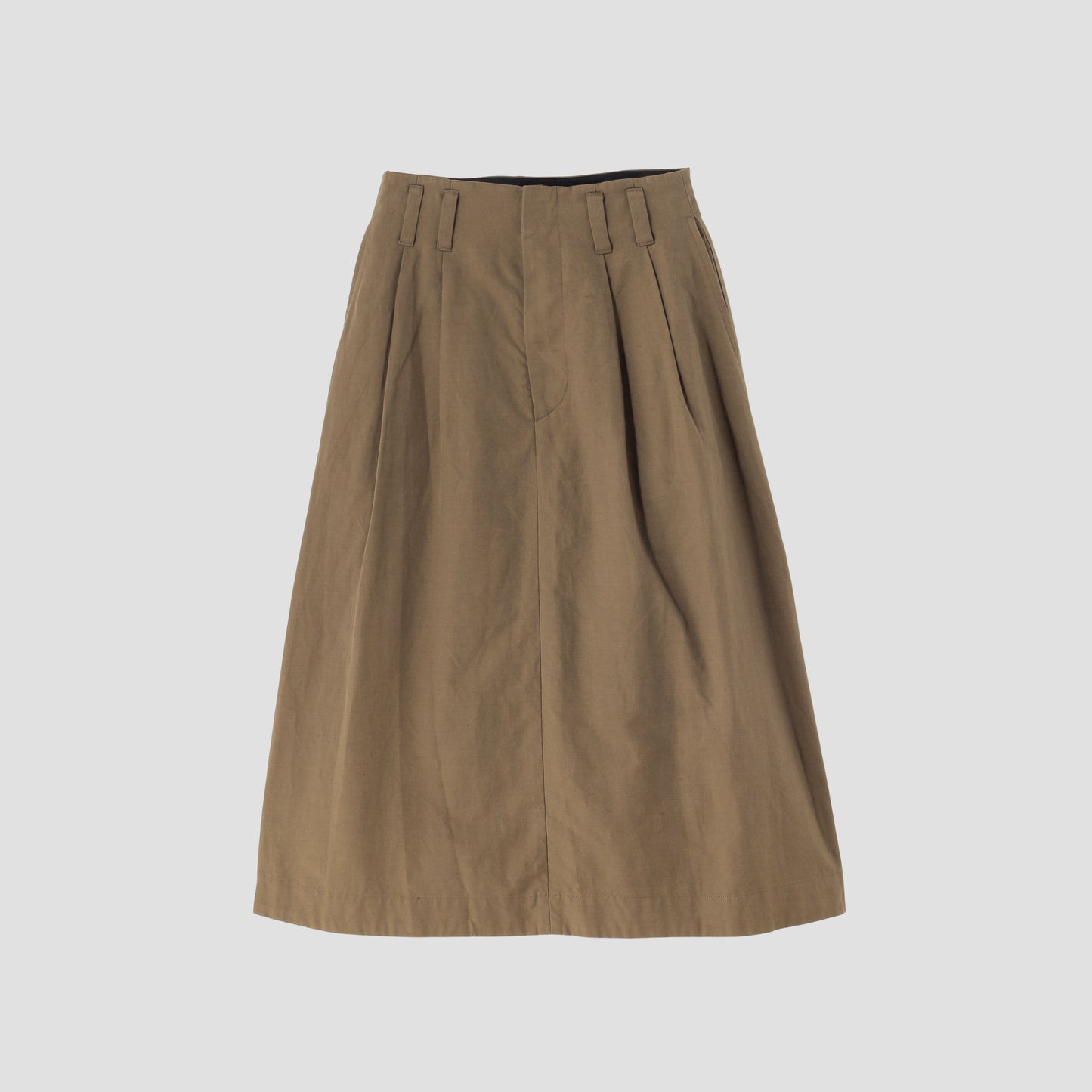 LINEN COTTON TWILL SKIRT