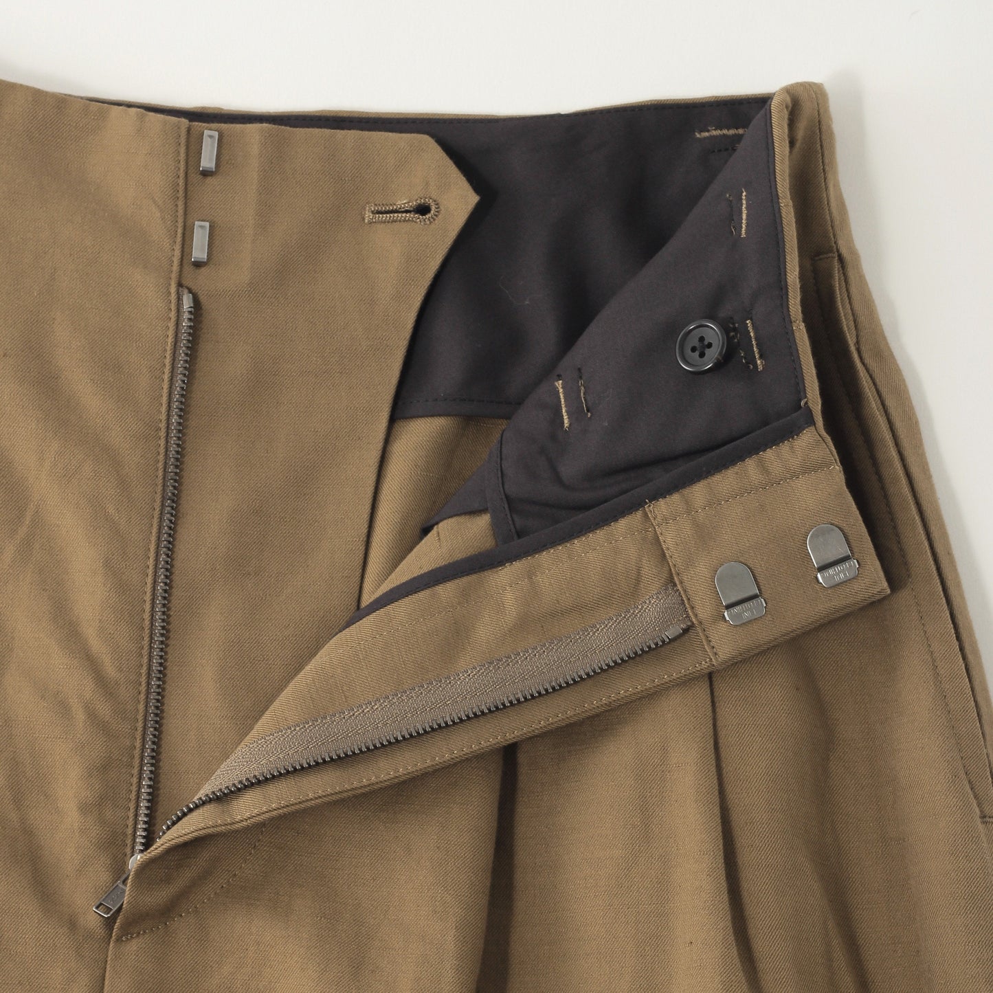 LINEN COTTON TWILL SKIRT