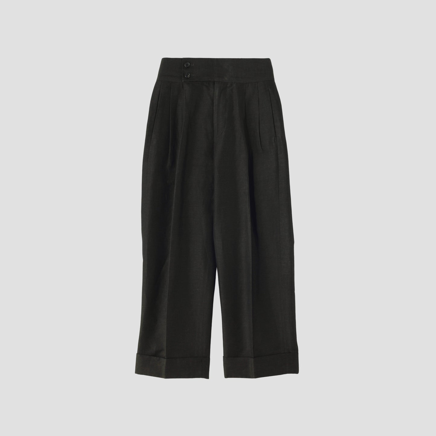 WASHED LINEN COTTON TROUSERS