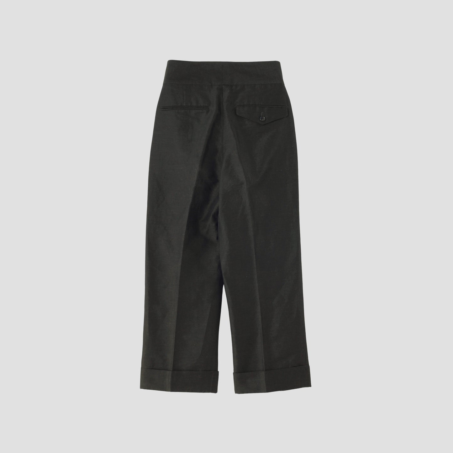 WASHED LINEN COTTON TROUSERS