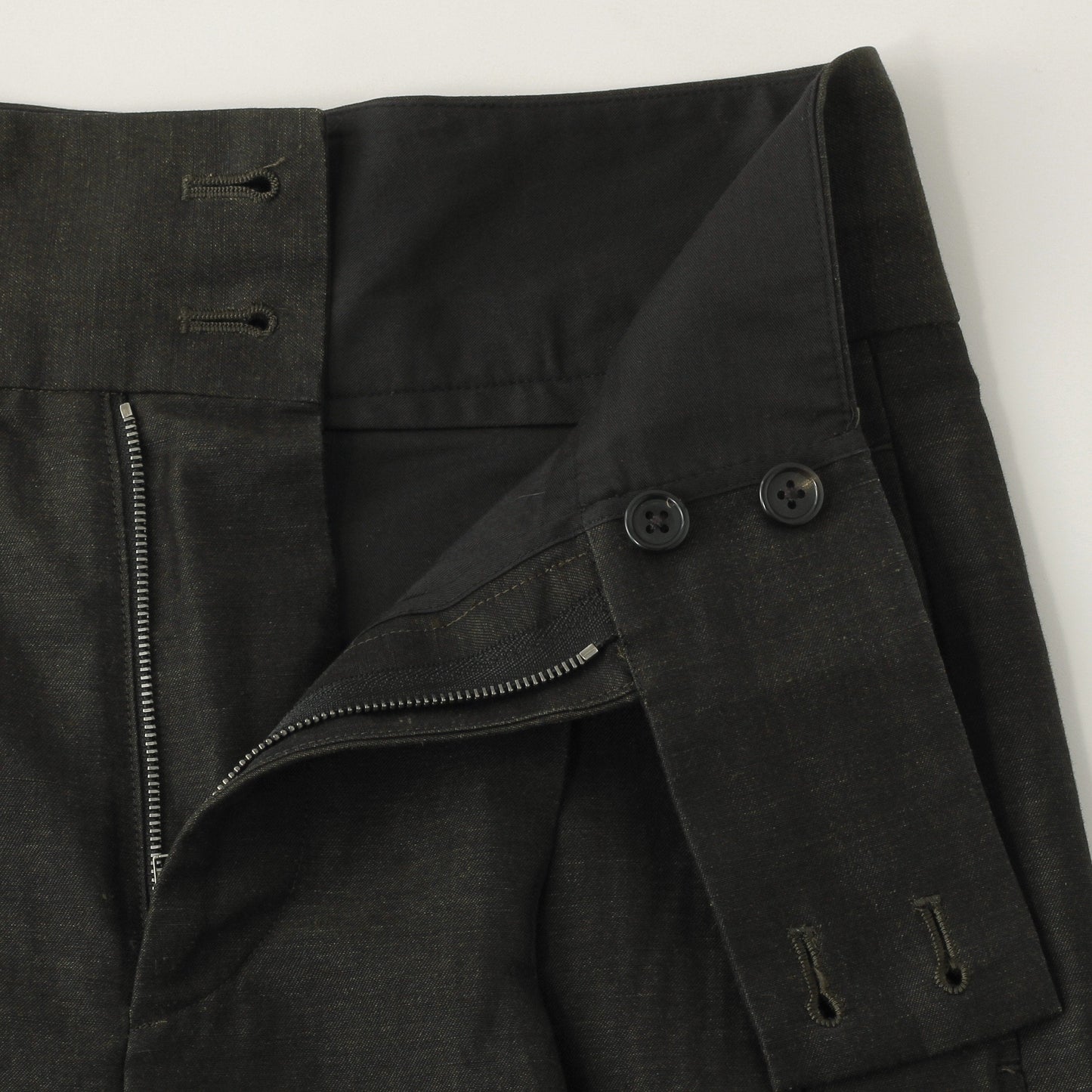 WASHED LINEN COTTON TROUSERS