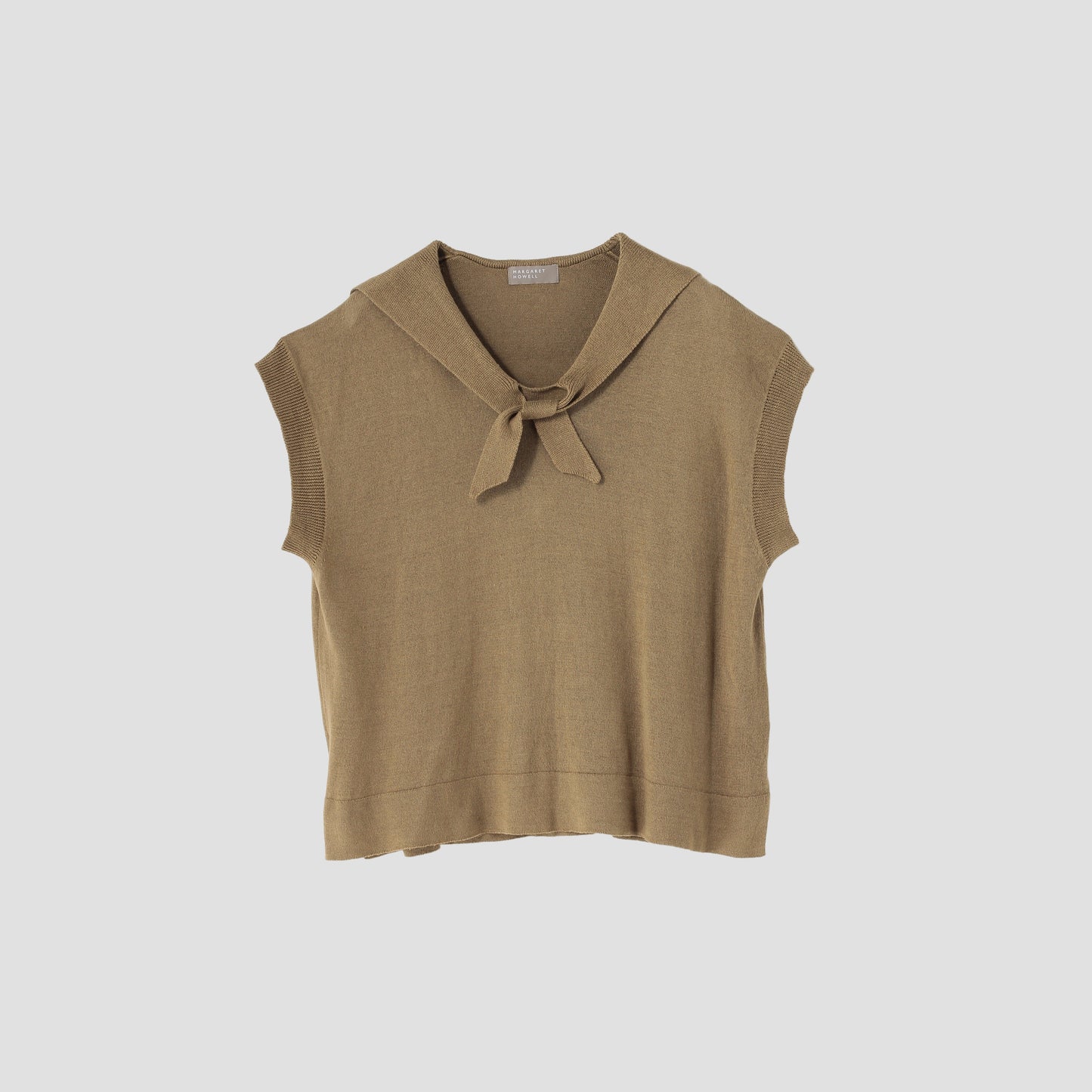 LINEN SILK SAILOR COLLAR KNIT