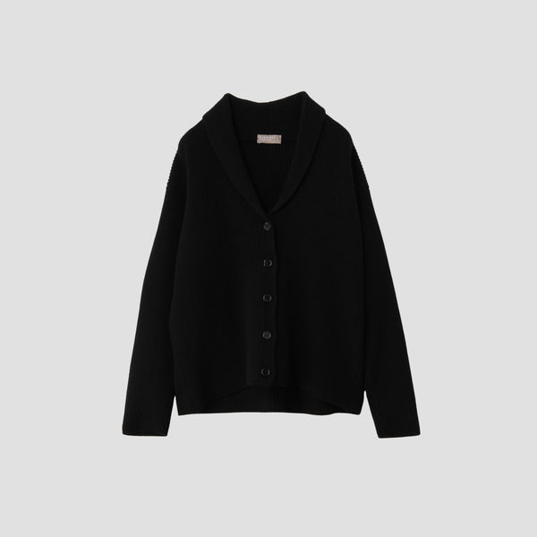 ENGLISH RIB CARDIGAN KNIT