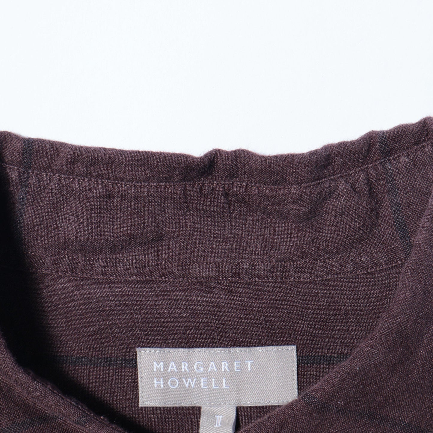 LARGE WINDOWPANE LINEN SHIRT