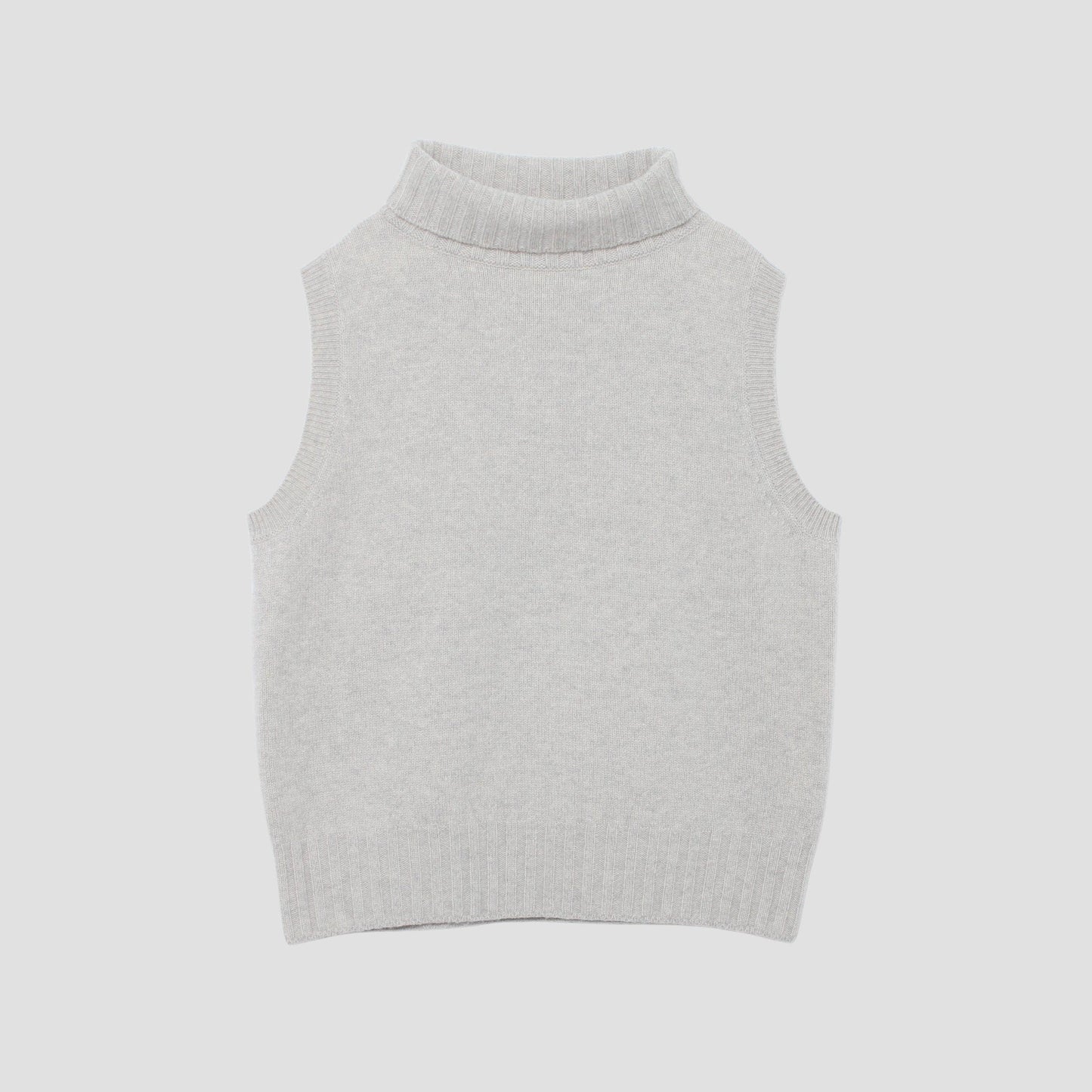 SLEEVELESS TURTLE NECK KNIT