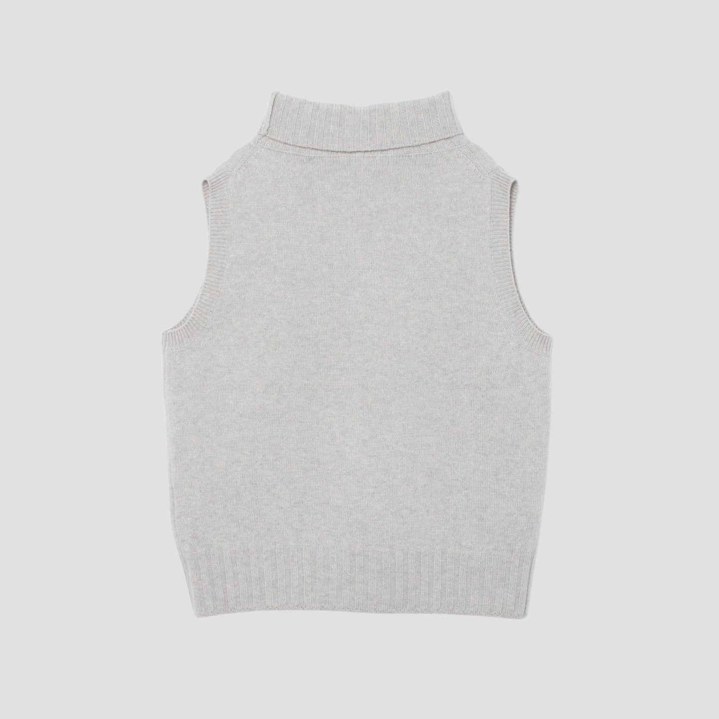 SLEEVELESS TURTLE NECK KNIT