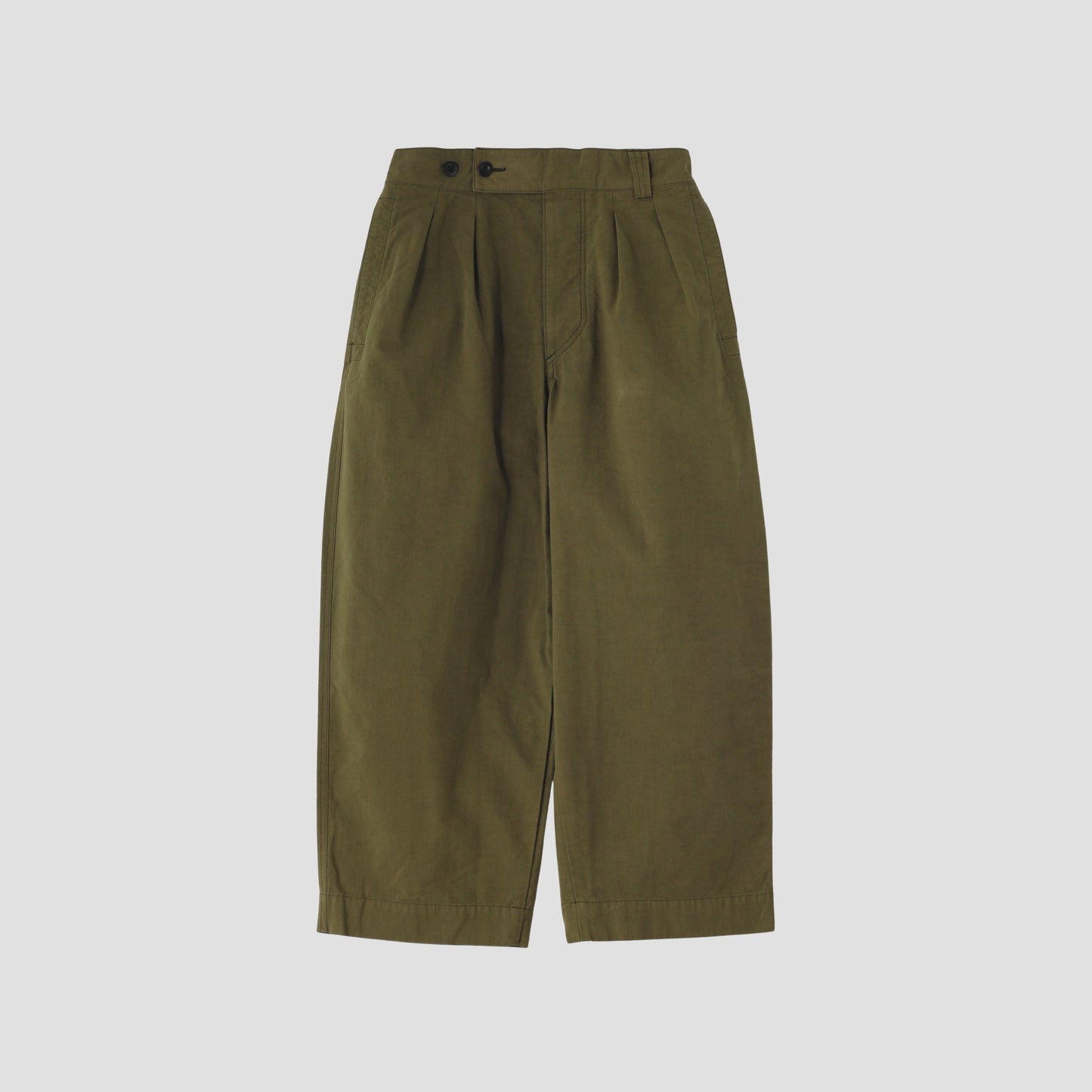 COTTON PLAIN WEAVE TROUSERS