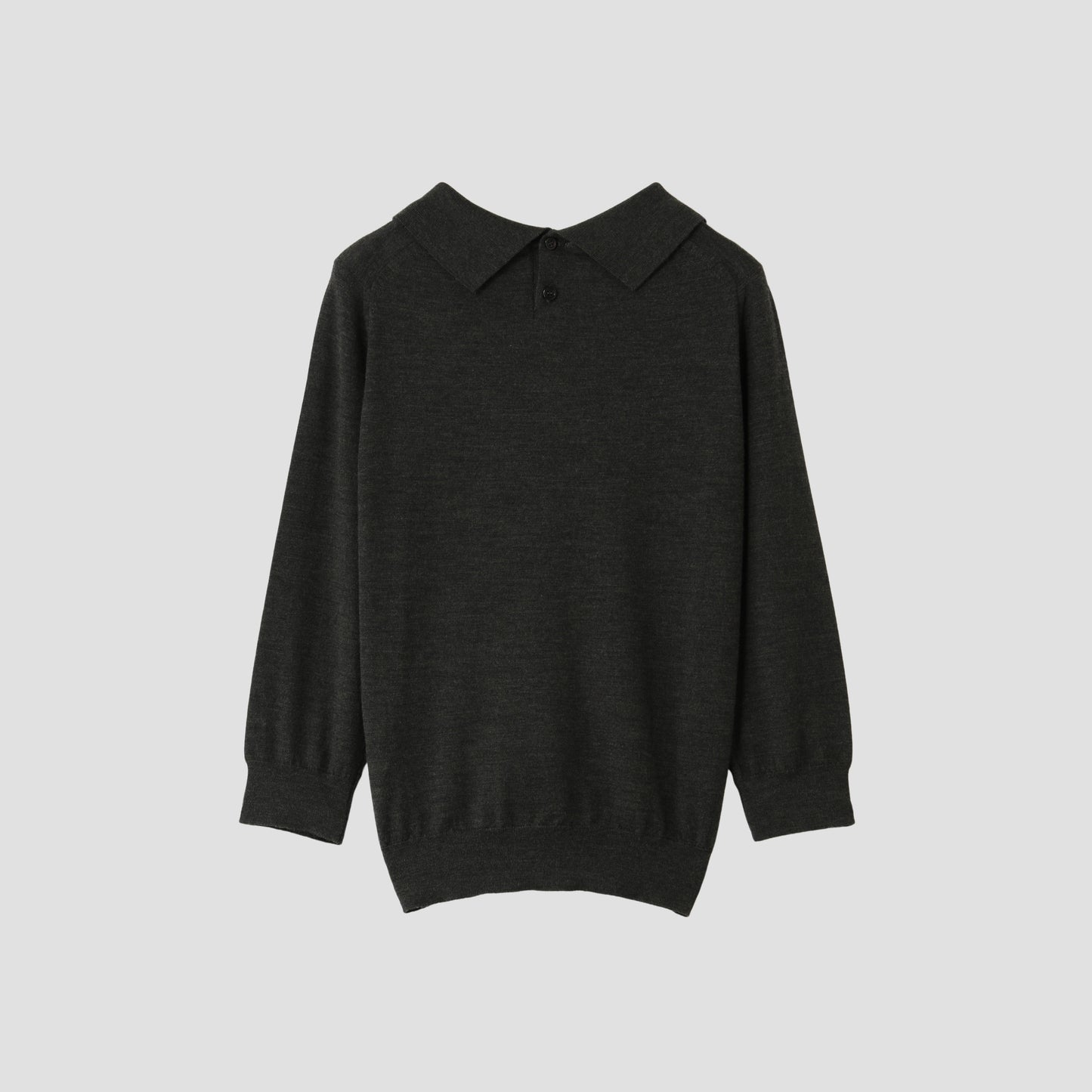 FINE MERINO POLO COLLAR JUMPER KNIT