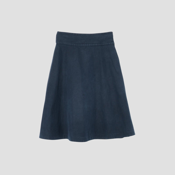 COTTON LINEN TWILL SKIRT