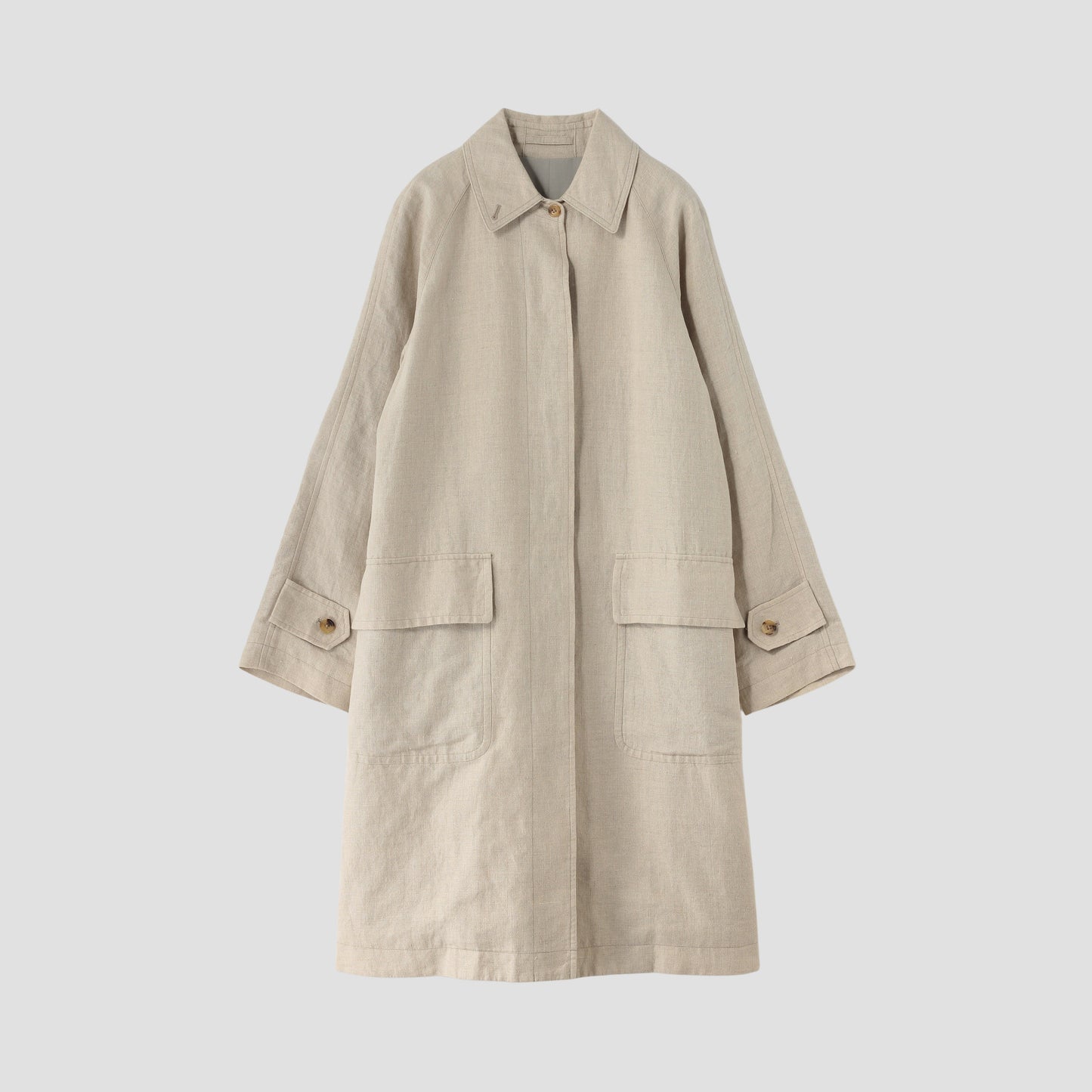 PLAIN WEAVE LINEN COAT