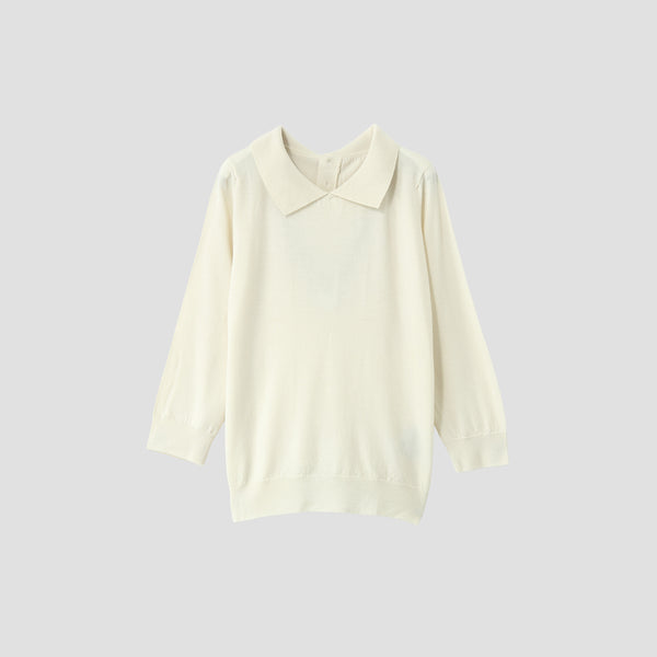 FINE MERINO POLO COLLAR JUMPER KNIT
