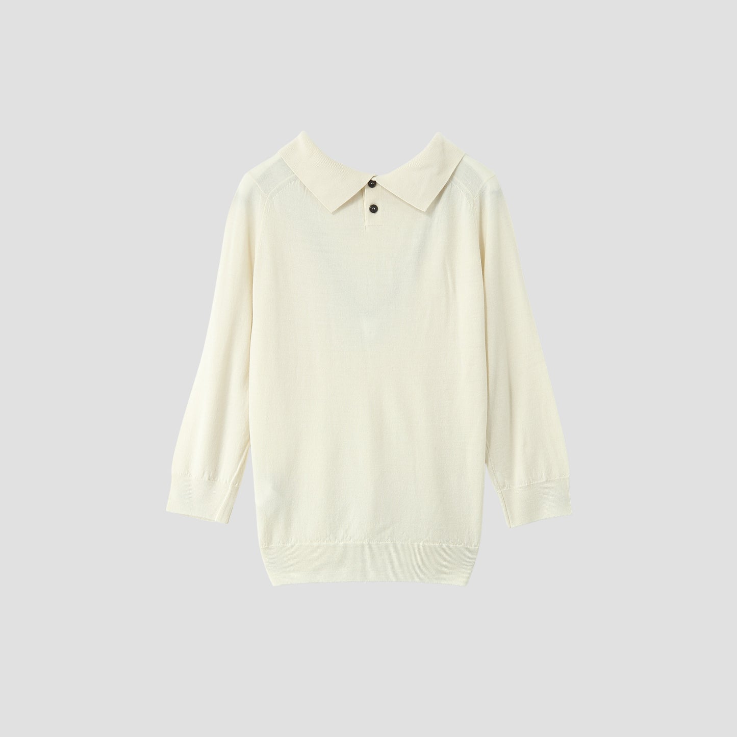 FINE MERINO POLO COLLAR JUMPER KNIT