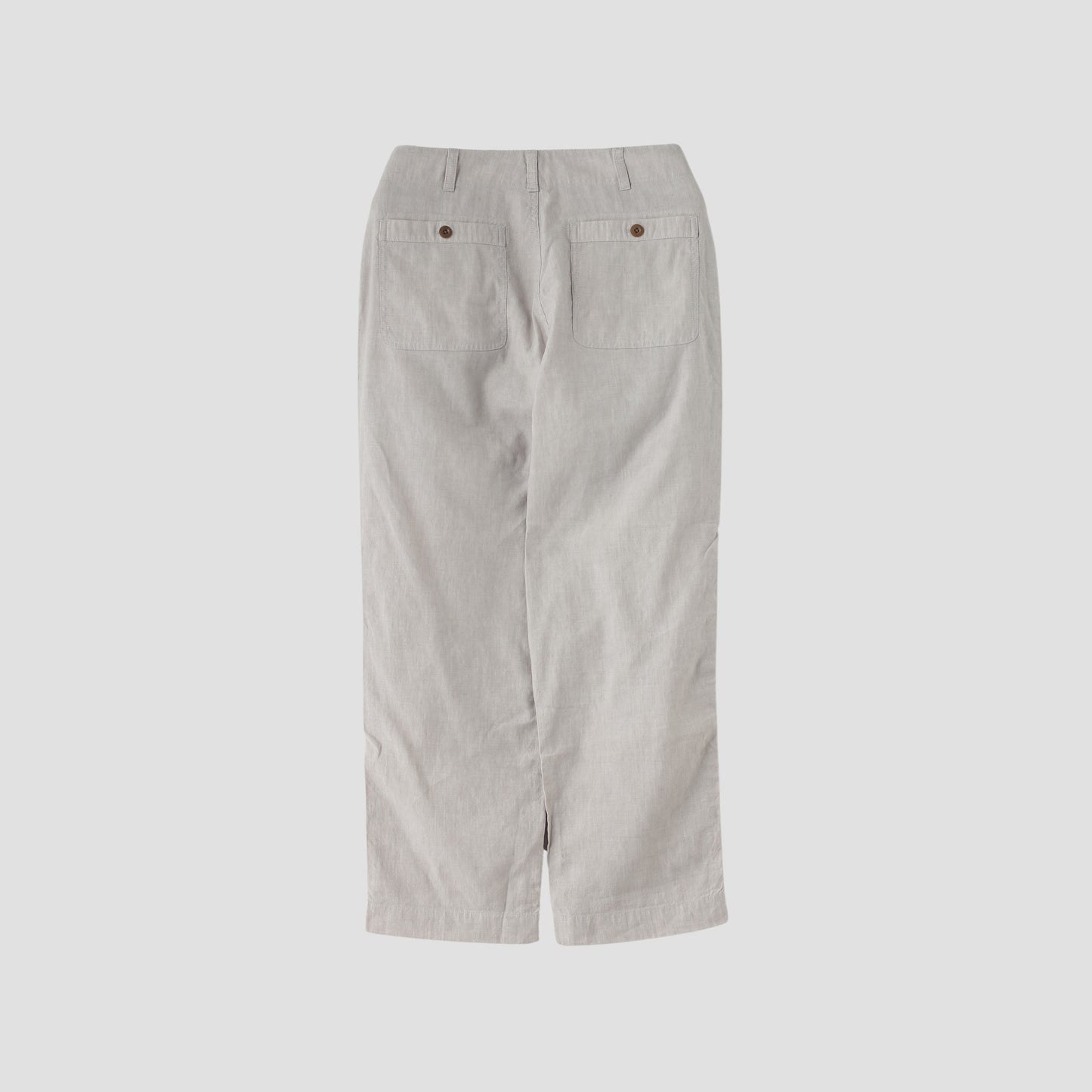 LINEN COTTON CANVAS TROUSERS