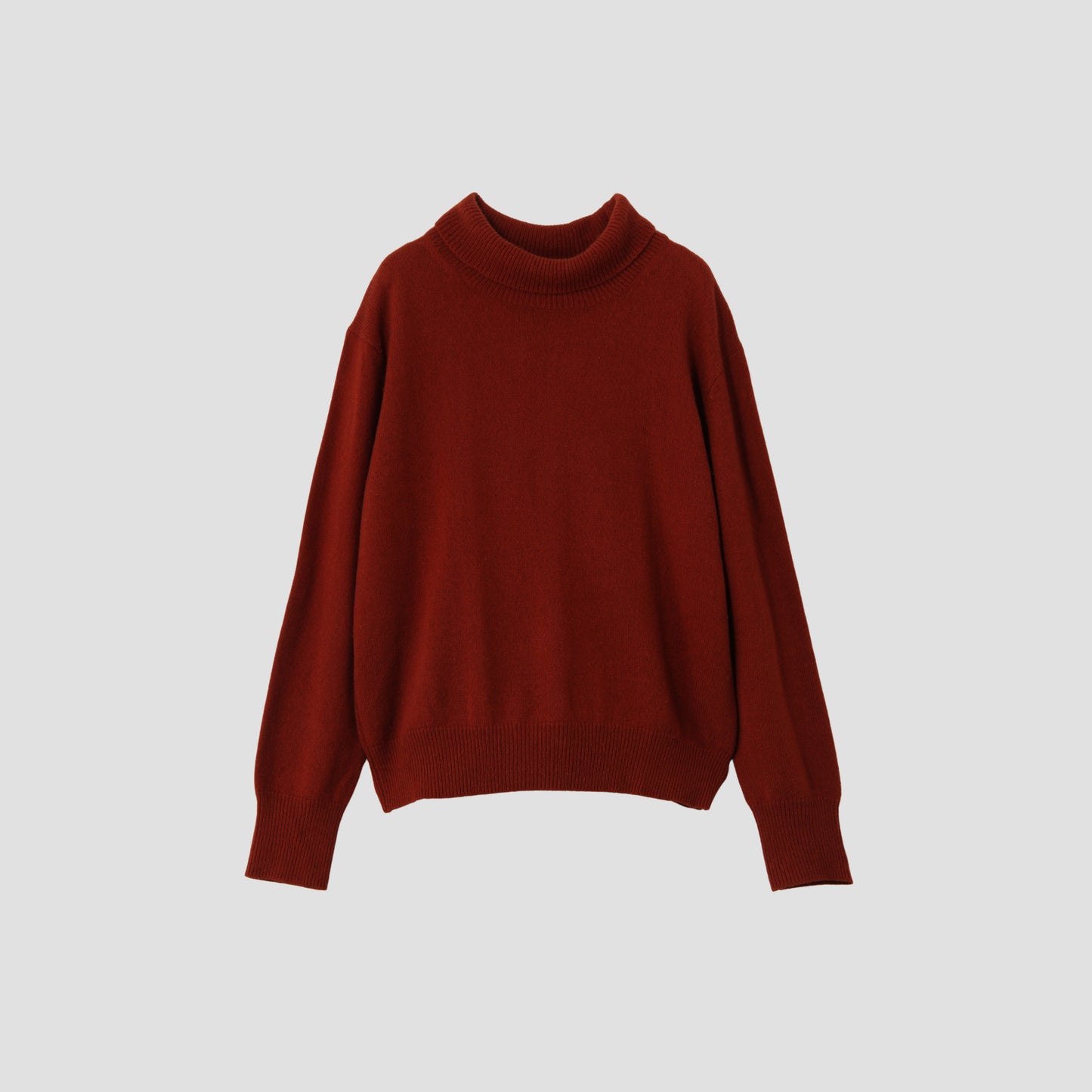 WOOL COTTON TURTLE NECK KNIT