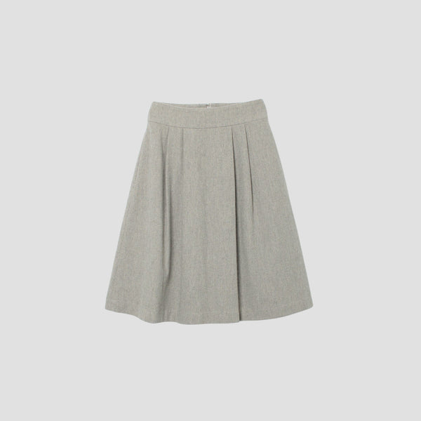 WOOL LINEN TWEED SKIRT