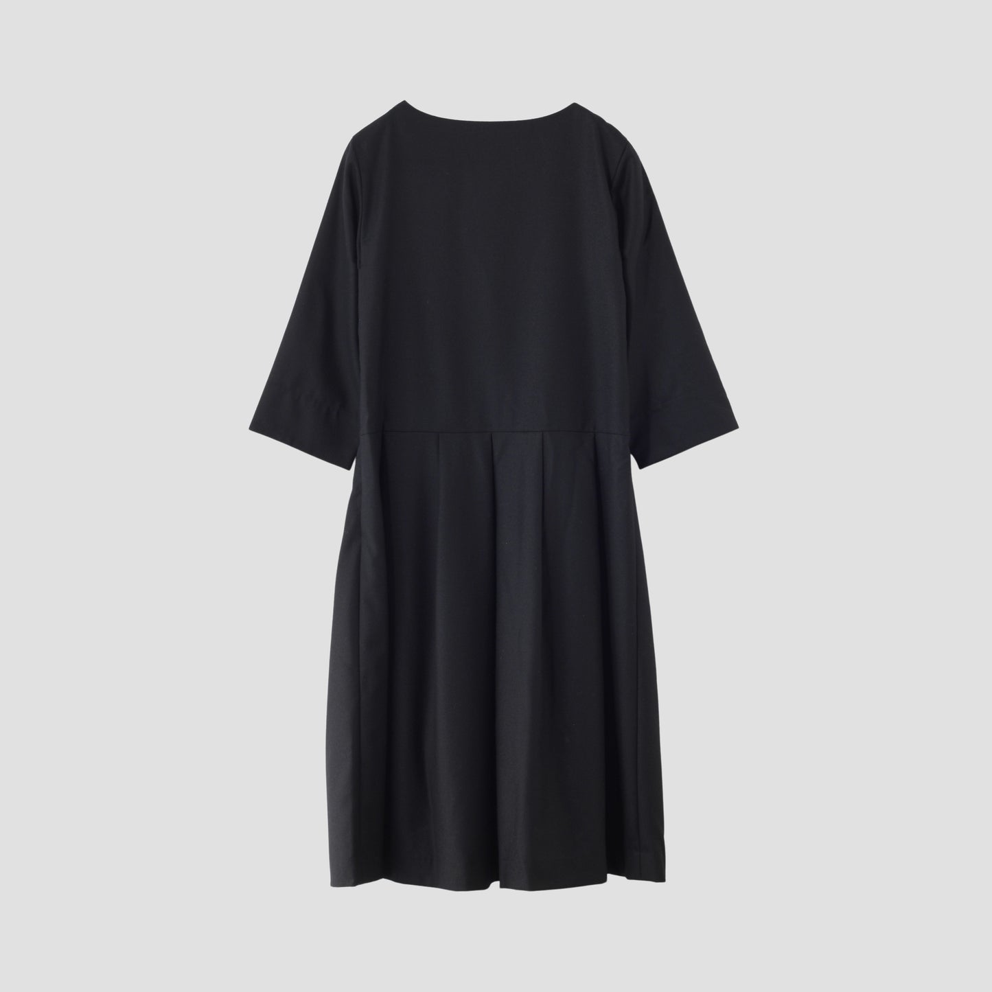 BLACK FLANNEL DRESS