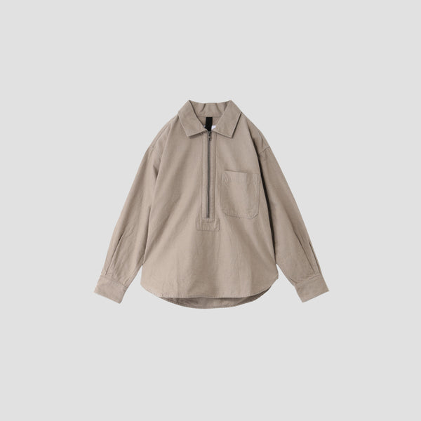 WORN COTTON WOOL TWILL SHIRT