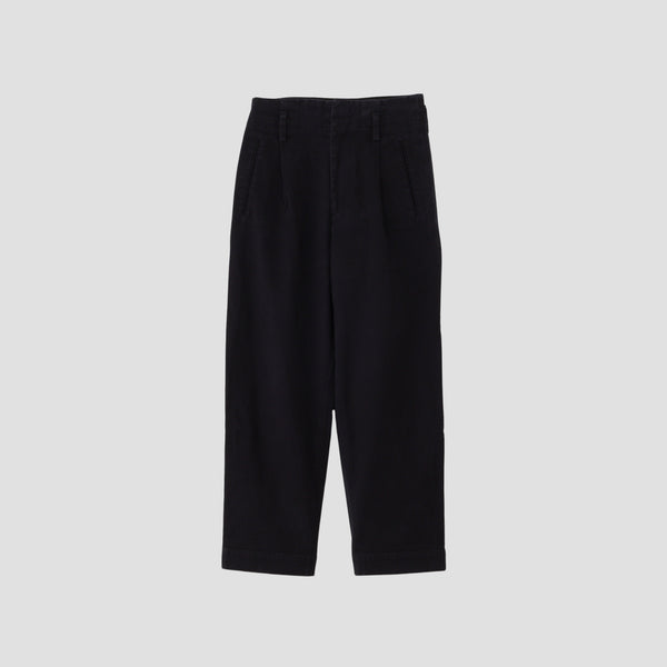 WASHED COTTON TWILL TROUSERS