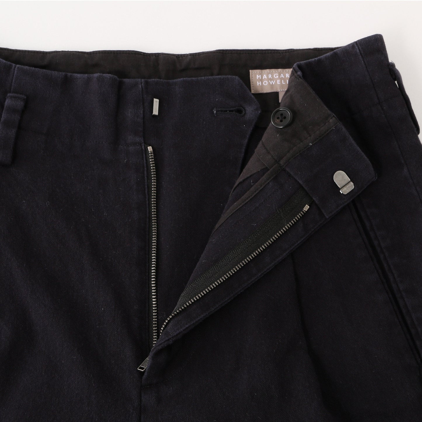WASHED COTTON TWILL TROUSERS