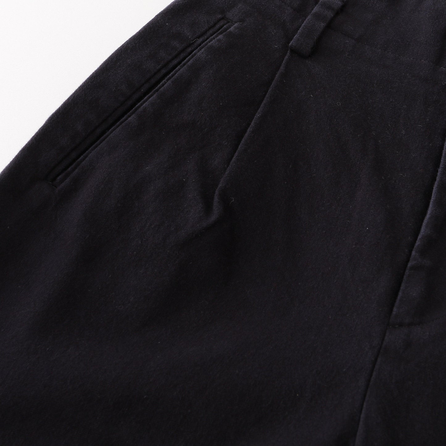 WASHED COTTON TWILL TROUSERS