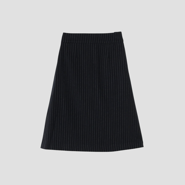 BROKEN STRIPE WOOL SKIRT