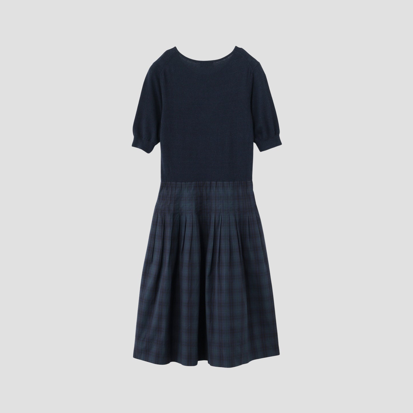 TARTAN POPLIN COTTON DRESS