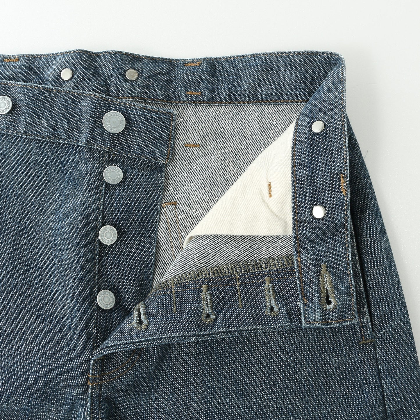 GREY CAST DENIM TROUSERS