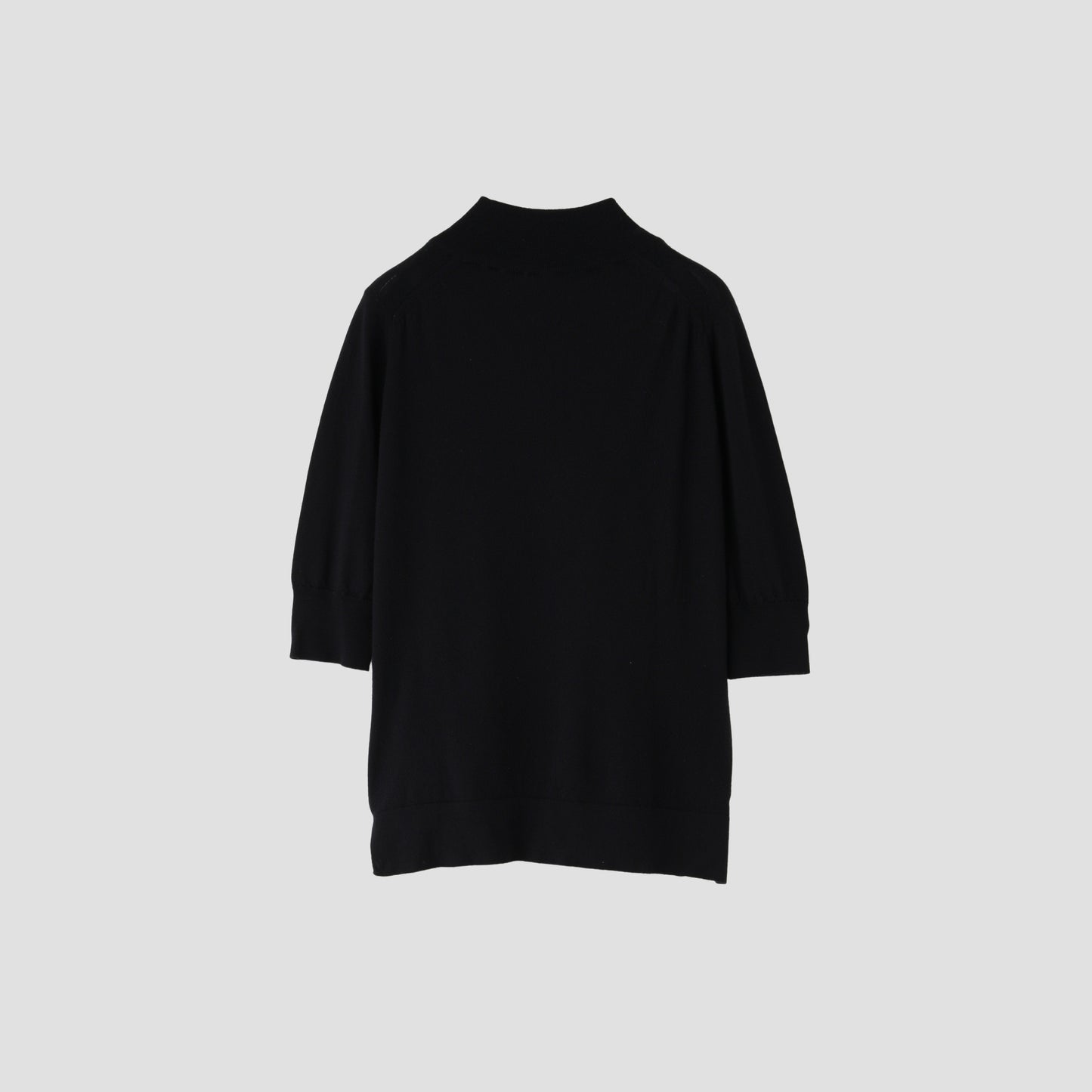 SHORT SLEEVE TURTLE NECK KNIT