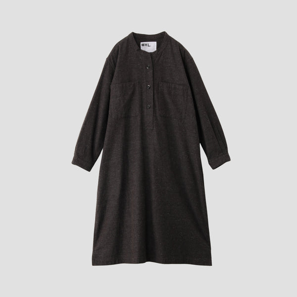 WOOL COTTON TWILL DRESS
