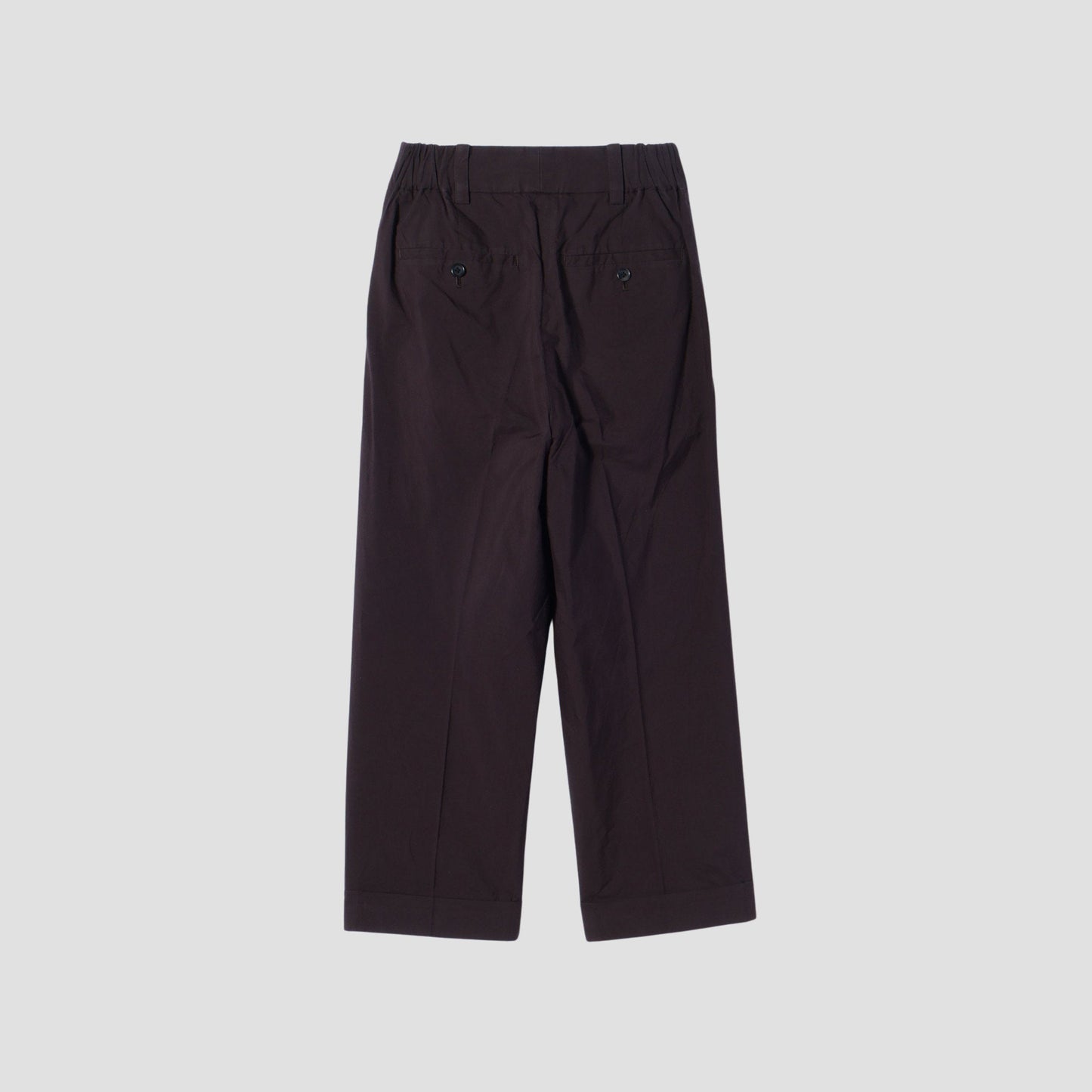 MATT COTTON SILK POPLIN TROUSERS