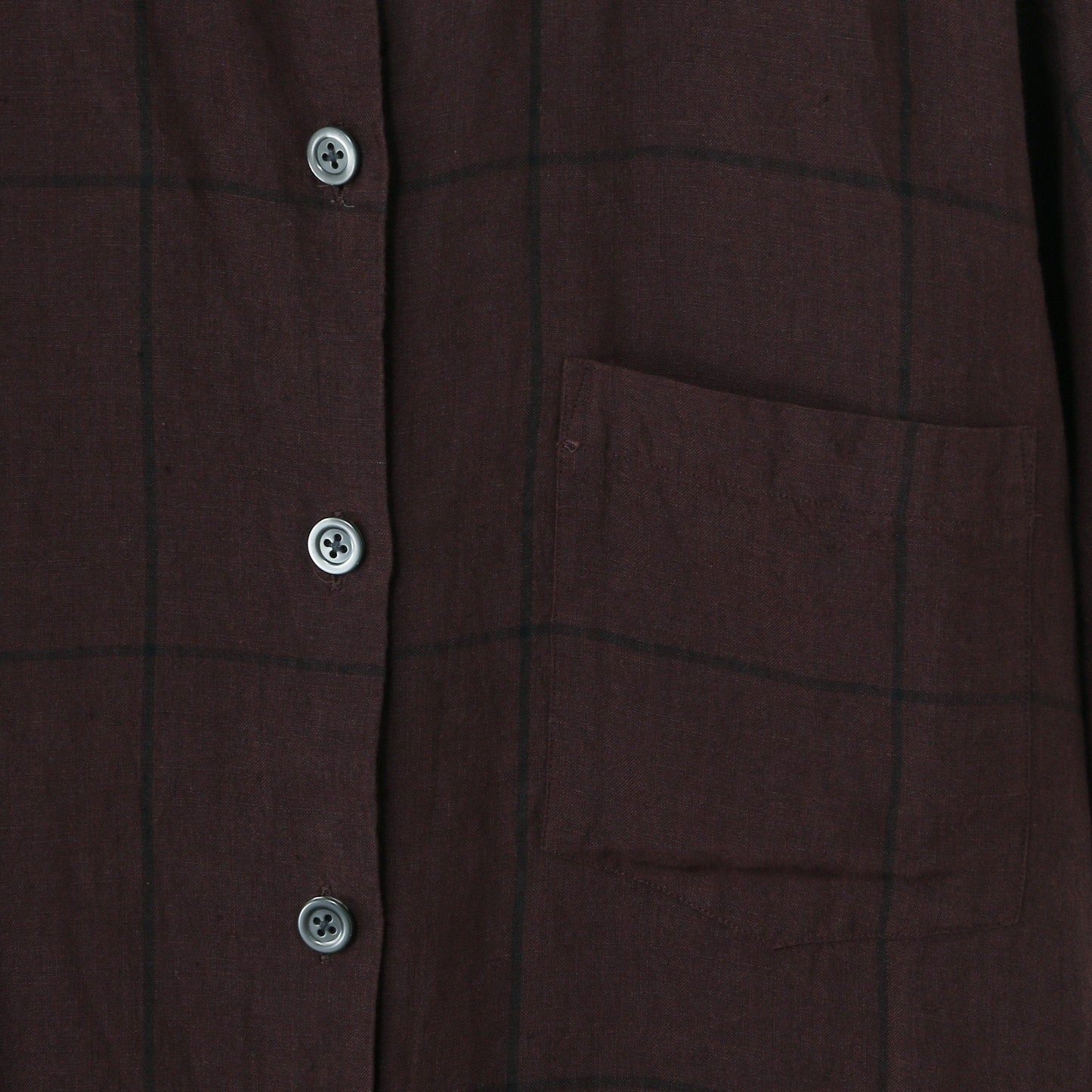 LARGE WINDOWPANE LINEN DRESS