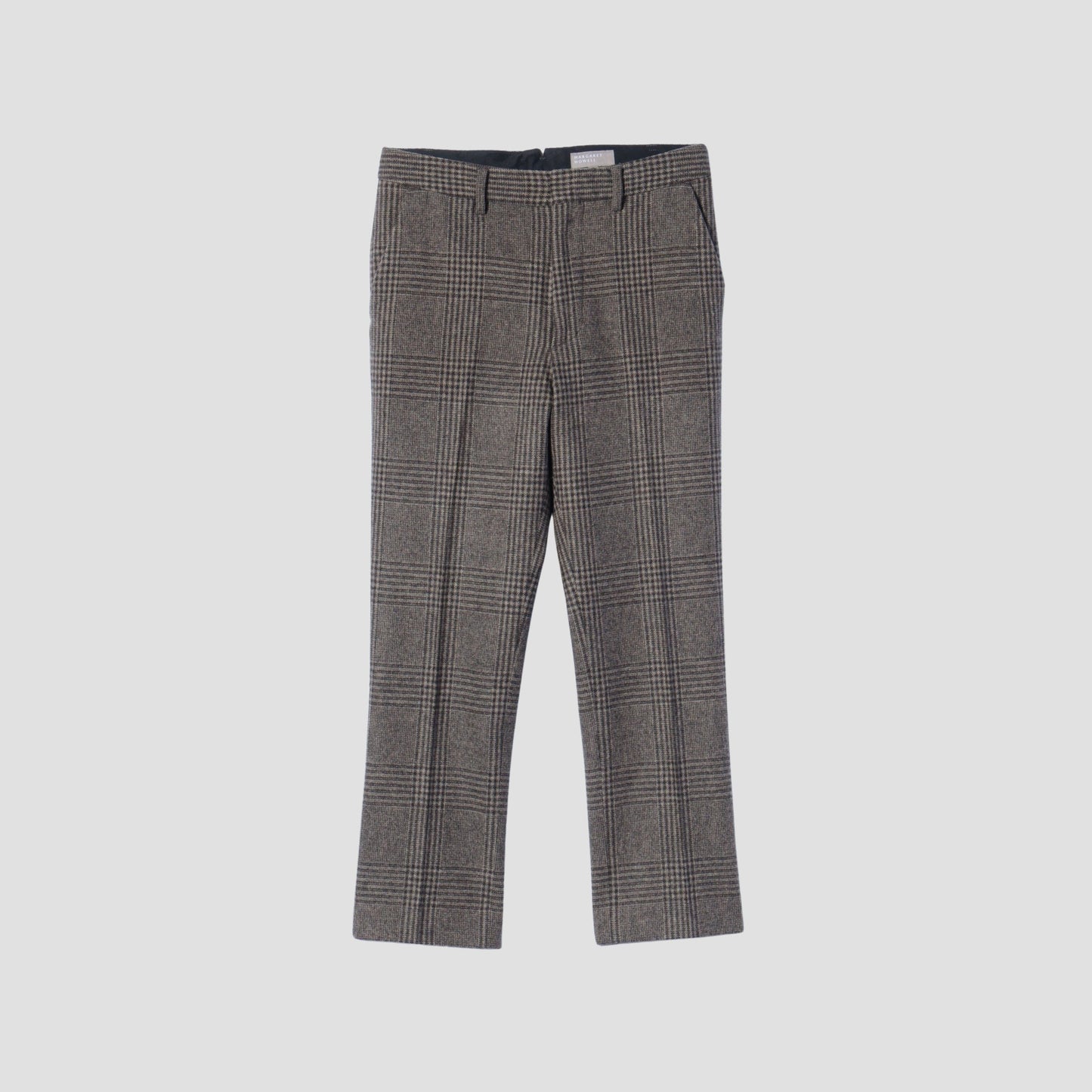 CHECK WOOL TROUSER TROUSERS