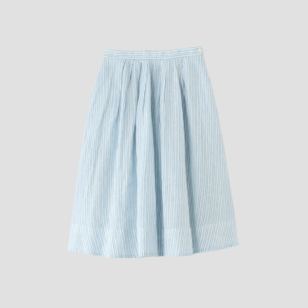 BLUE STRIPE LINEN SKIRT