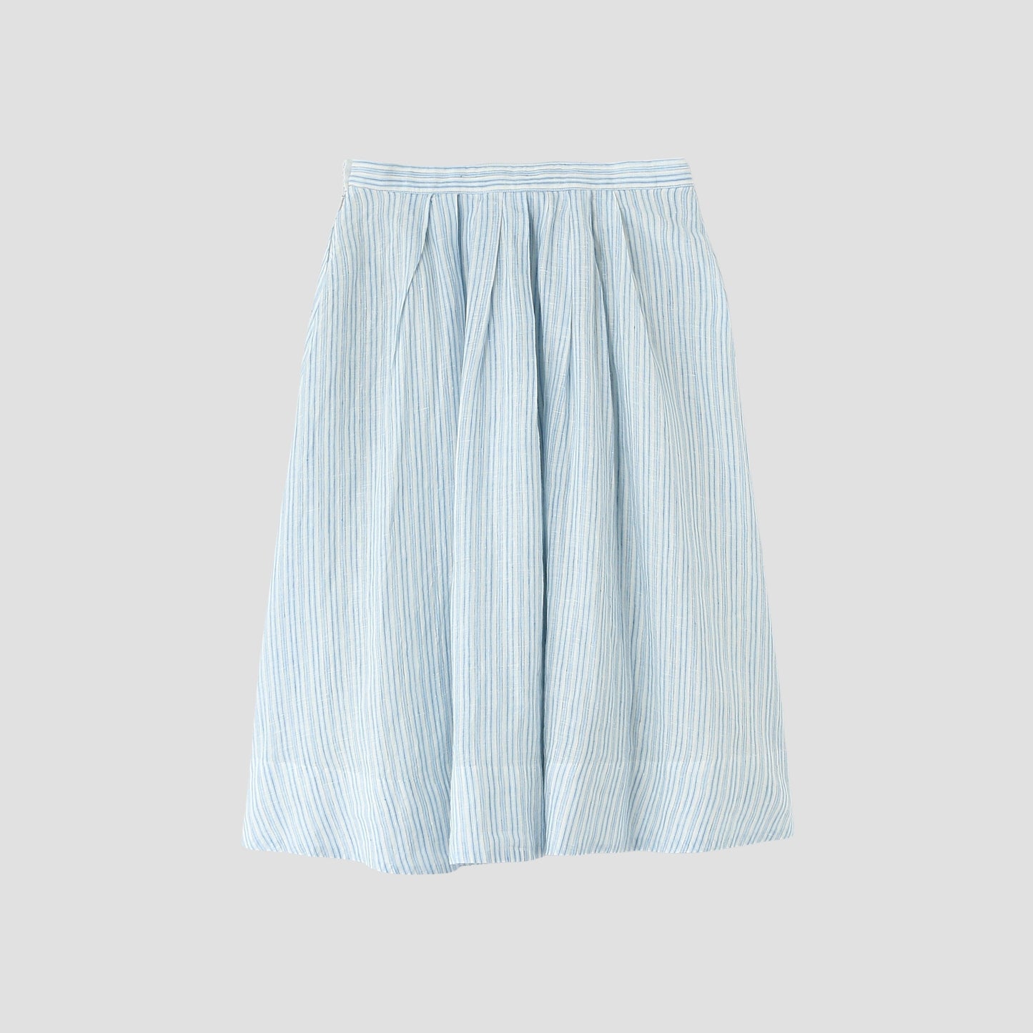 BLUE STRIPE LINEN SKIRT