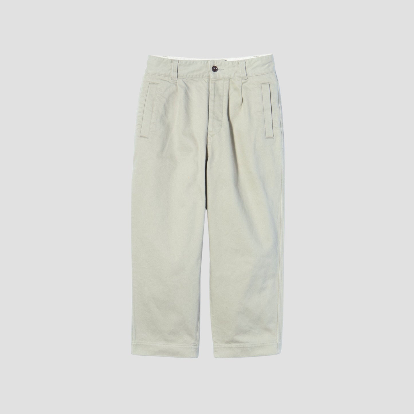 BRUSHED BACK COTTON TWILL TROUSERS