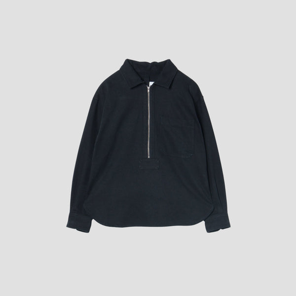 WORN LINEN COTTON DRILL SHIRT