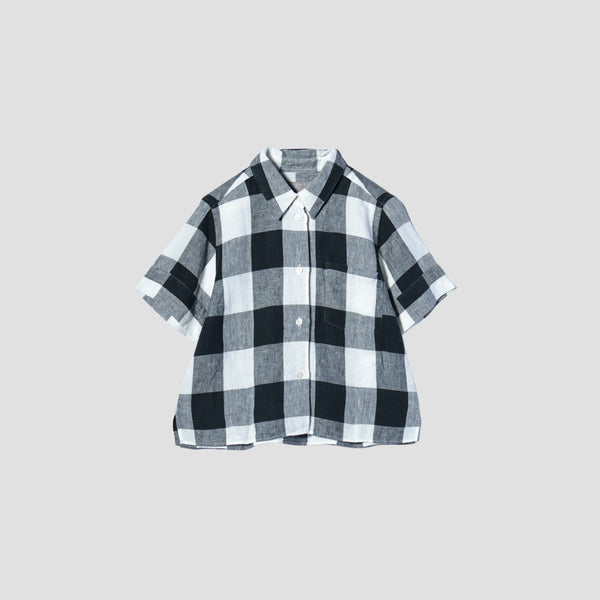 LARGE CHECK LINEN SHIRT