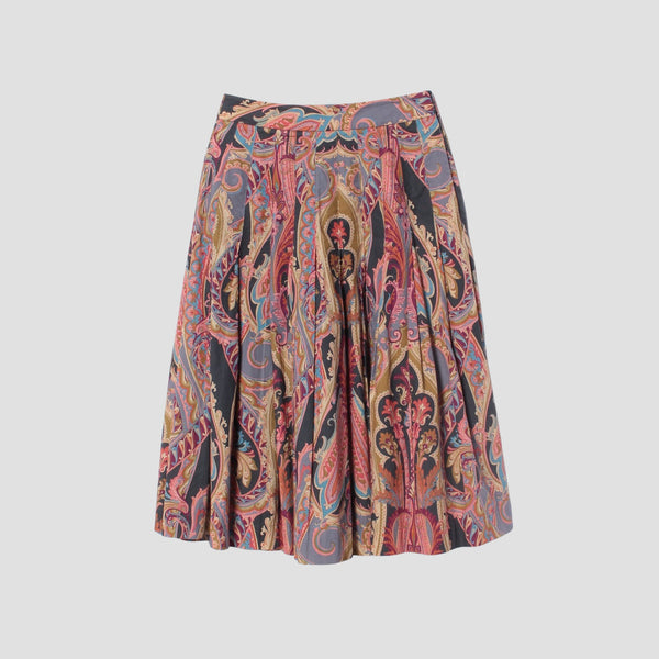 PAISLEY COTTON SHIRTING SKIRT