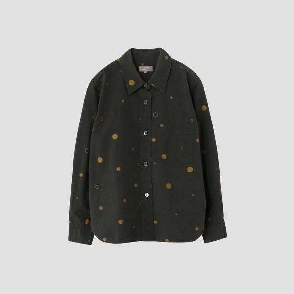 SPOT PRINT COTTON SILK SHIRT