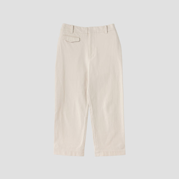 WASHED COTTON TWILL TROUSERS