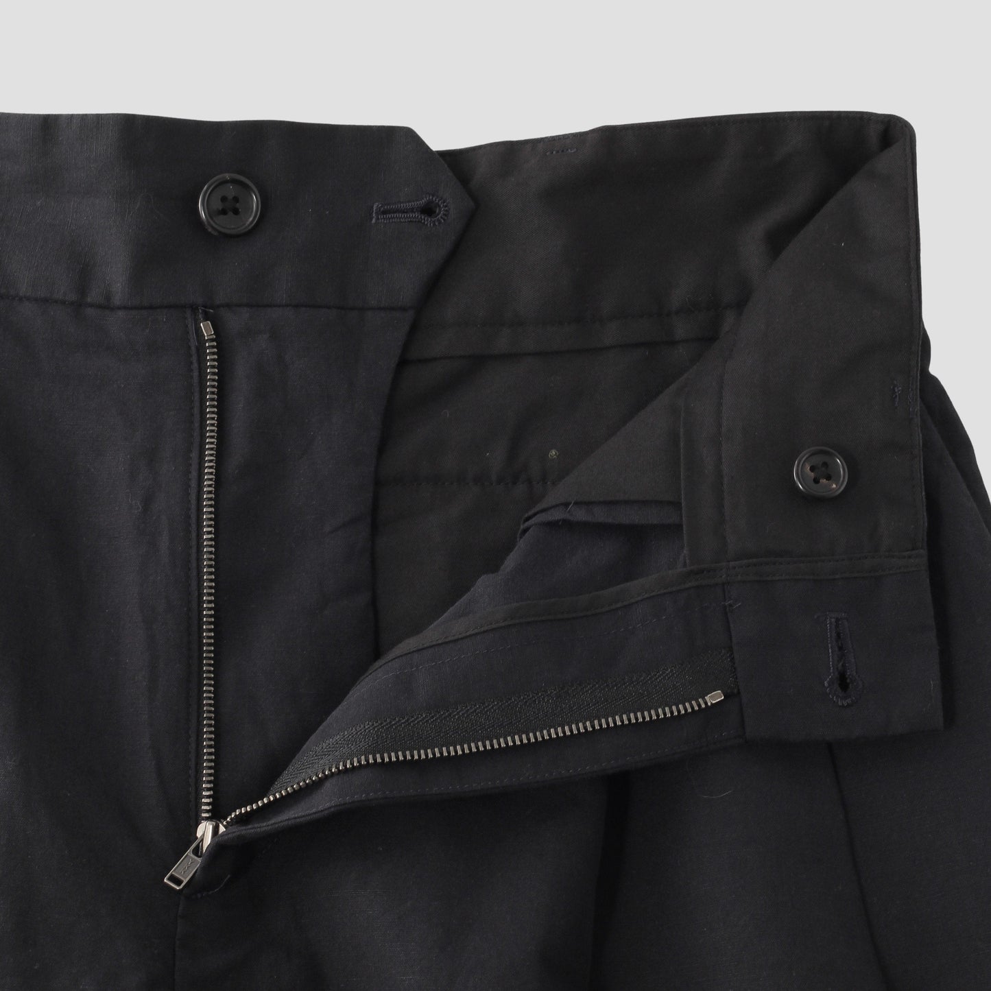 YARN DYE COTTON LINEN TROUSERS