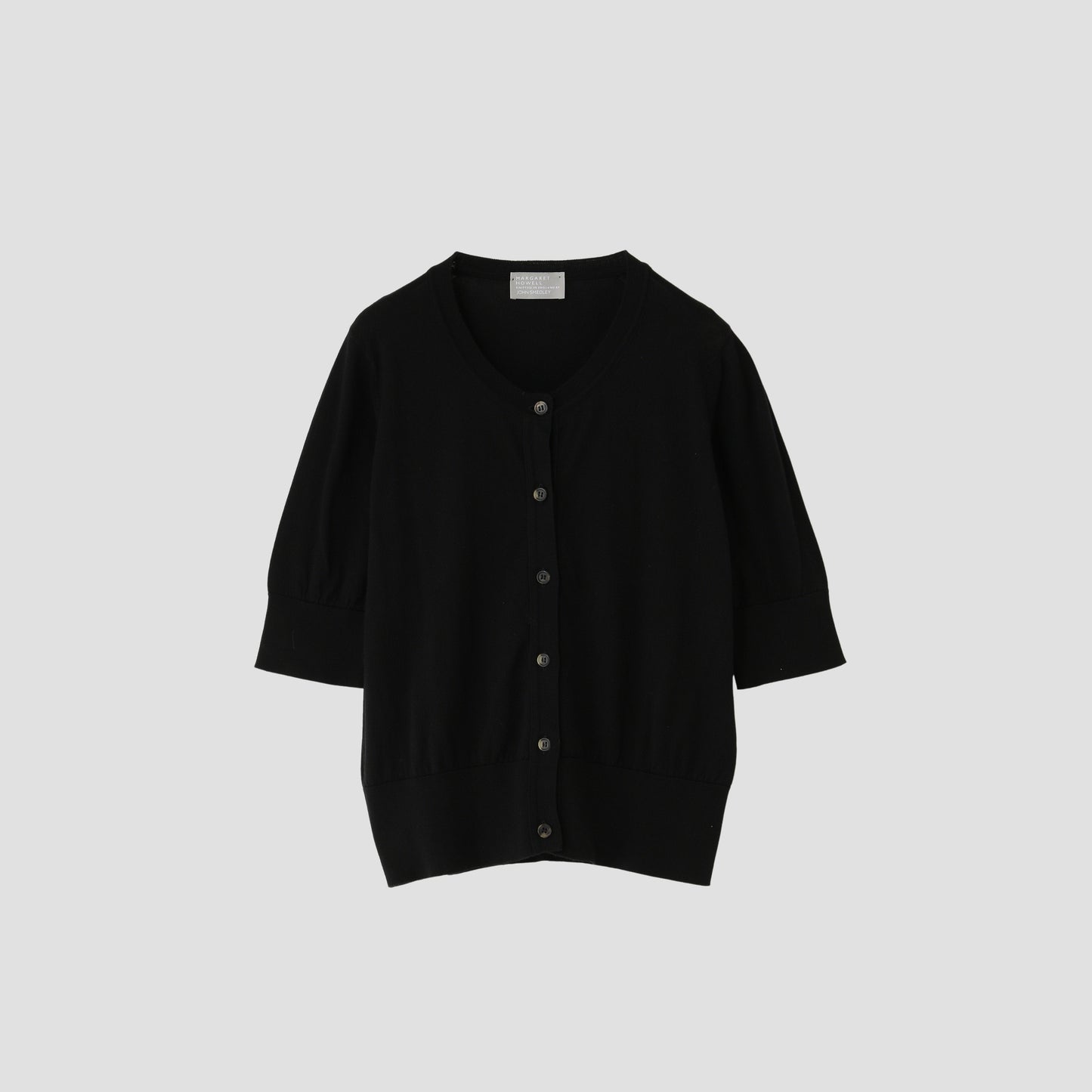 SEA ISLAND COTTON HIGH RIB CARDIGAN KNIT