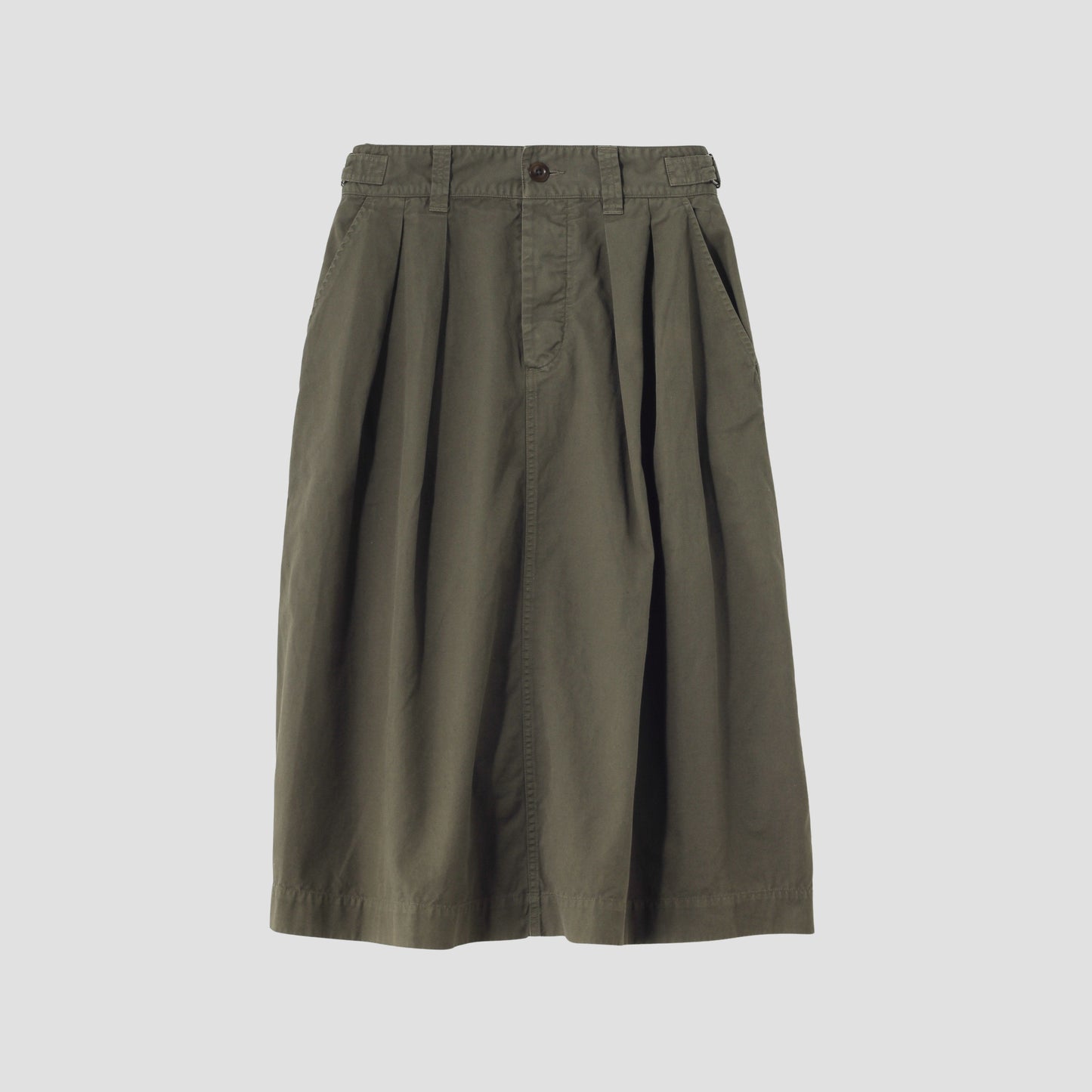 COTTON LINEN CHINO SKIRT