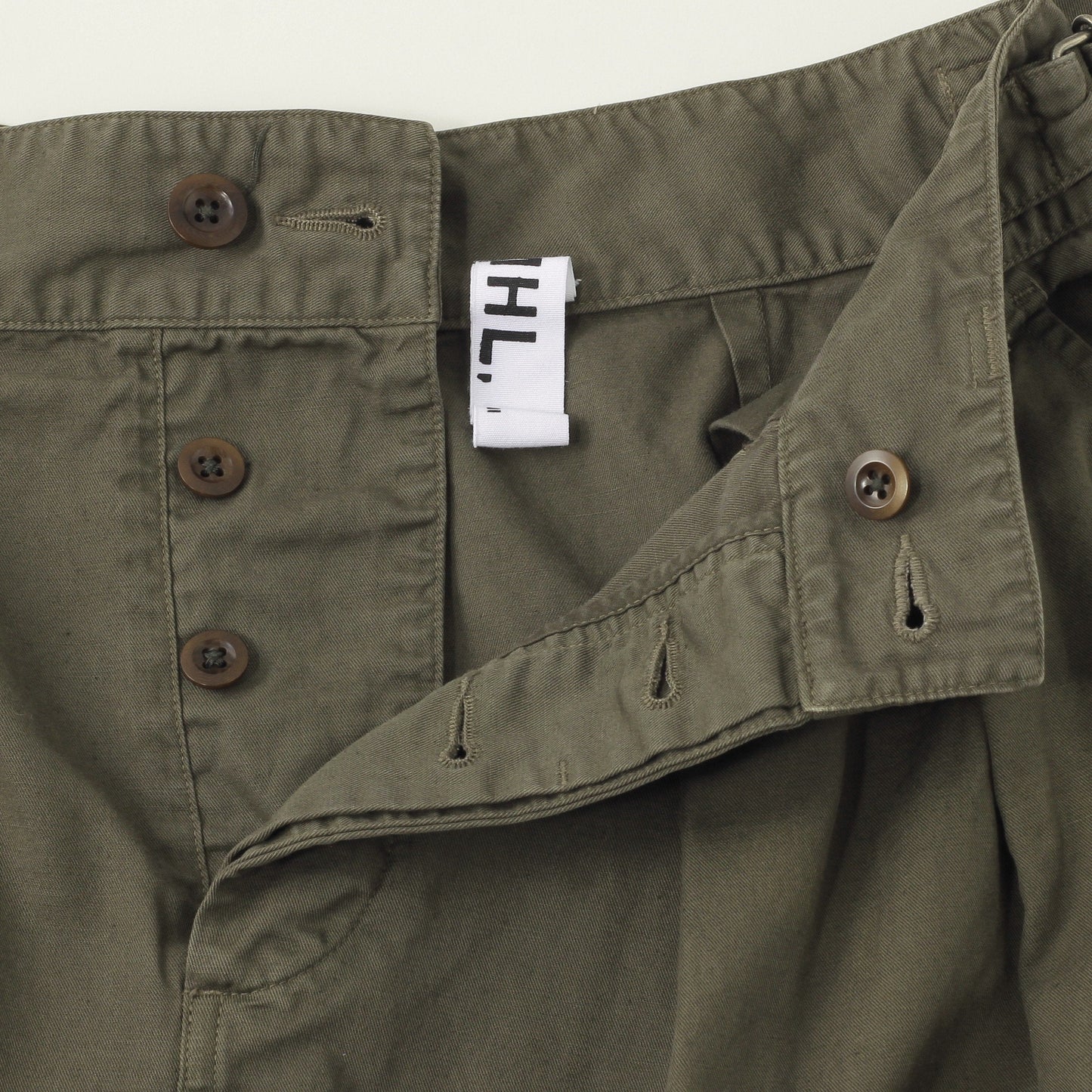 COTTON LINEN CHINO SKIRT