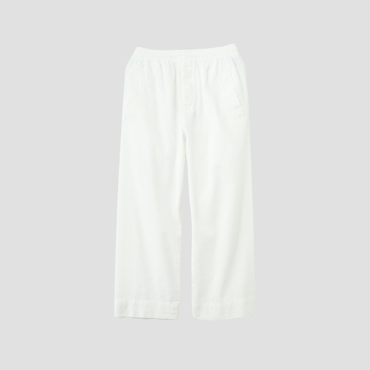 LINEN COTTON TWILL TROUSERS